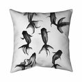 Begin Home Decor 20 x 20 in. Black Fishes-Double Sided Print Indoor Pillow 5541-2020-AN400-1